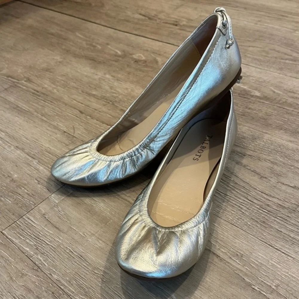 Talbots Women's Gold Ballet Flats 6.5